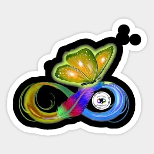 Neurodivergent butterfly Sticker